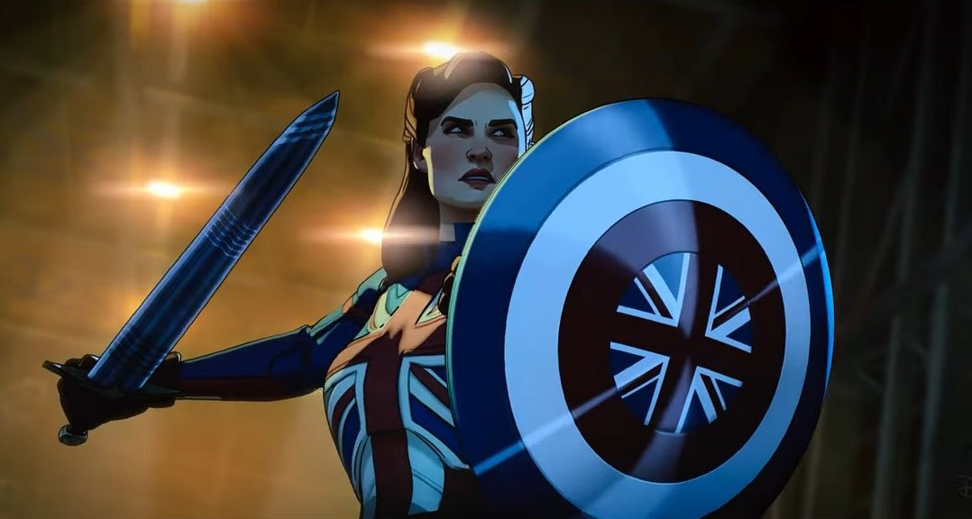 Captain Carter with a sword