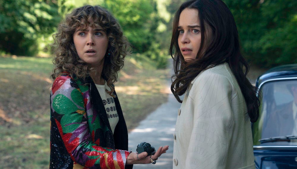Ponies Opening Rewrites Spy TV Rules With One Killer Minute 4 Haley Lu Richardson and Emilia Clarke in Ponies 1000x570 1